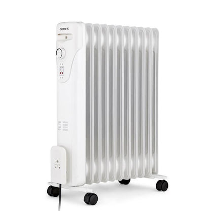 Electric radiator oil bath 2500W Oceanic - 3 powers - 11 elements - White - Mobile