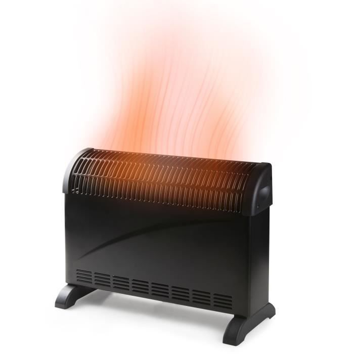 Turbo heating convector - 2000 W - DOMO - DO7350CH - 52.5 x 38.8 x 19.5 cm - Black