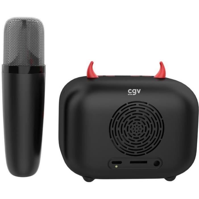 Karaoke kit / Bluetooth speaker and wireless microphone - CGV - DIABLO, Magic voice effects, 8h battery life, USB charging