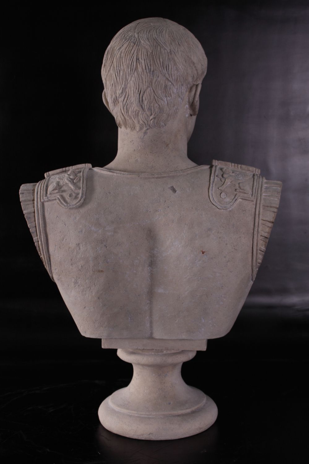 Augustus Caesar Faux Stone Bust 32.25" Tall
