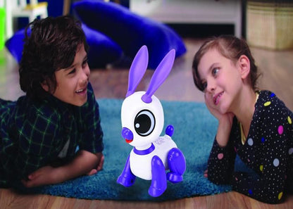 Power Rabbit Mini - Robot rabbit with light and sound effects, hand clap control, repeat