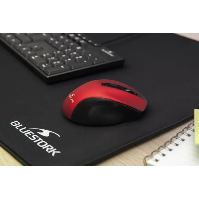 Wireless Mouse - BLUESTORK - OFFICE 75 - Rechargeable - PC/MAC - Red