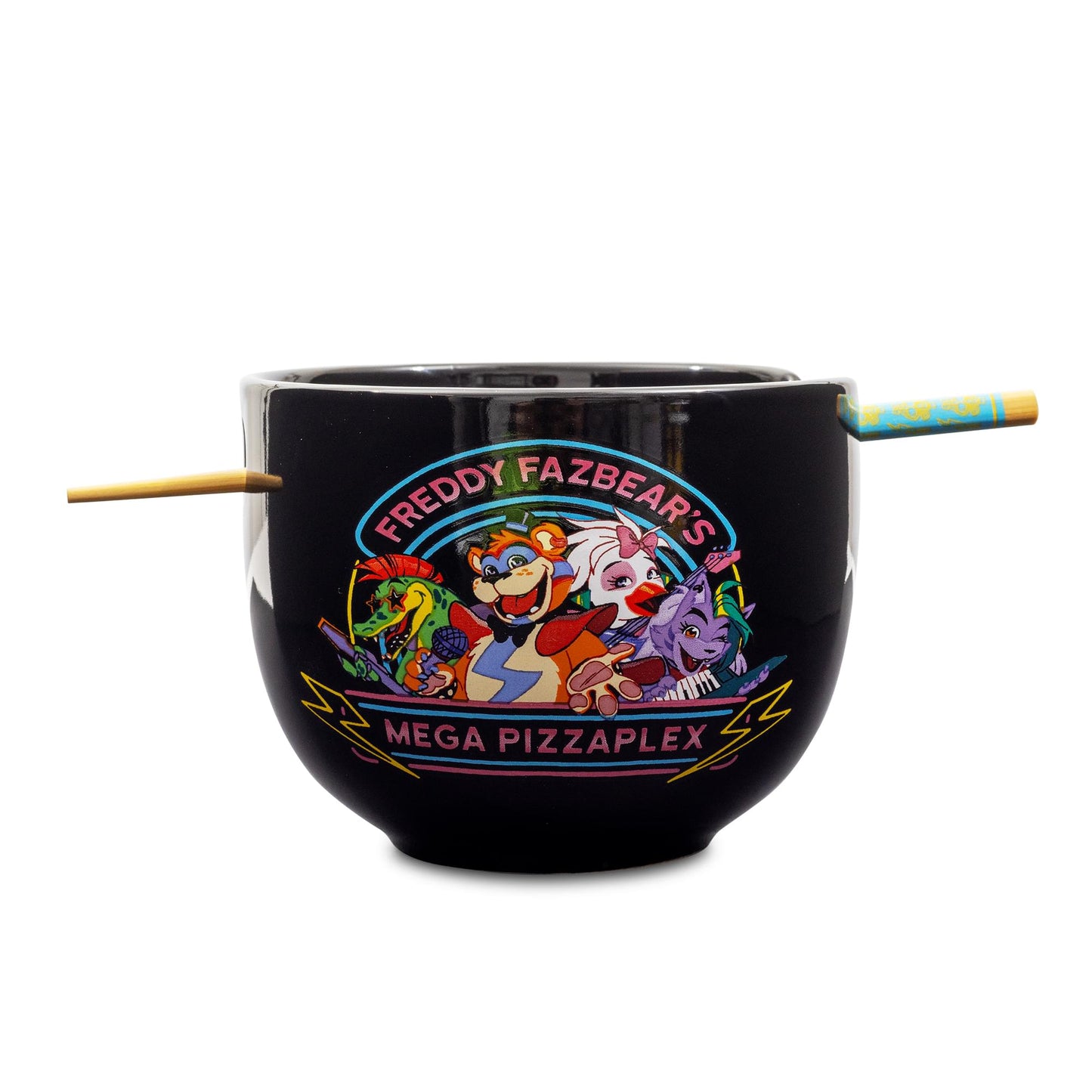 Five Nights At Freddy's Mega Pizzaplex 20-Ounce Ramen Bowl and Chopstick Set