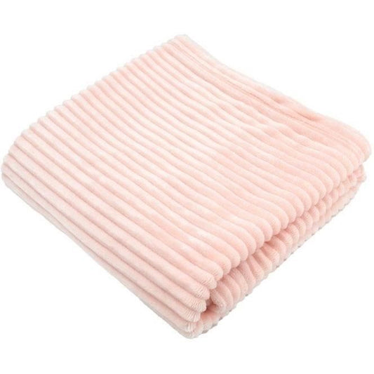 Boudoir blanket - DOMIVA - Blush - 75 x 100 cm - Corduroy, soft and warm