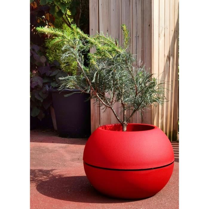 RIVIERA - BALL FLOWER POT - D40 - Red