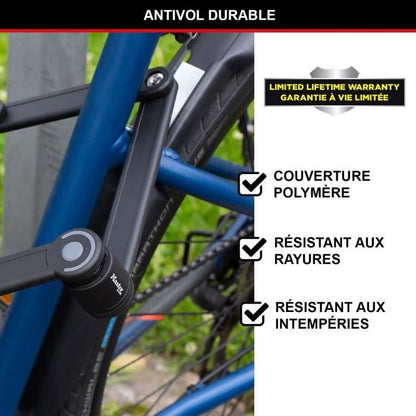 Folding Bike Lock - MASTER LOCK - 8335EURDPRO - Hardened Steel, 4 Keys, Bracket Included