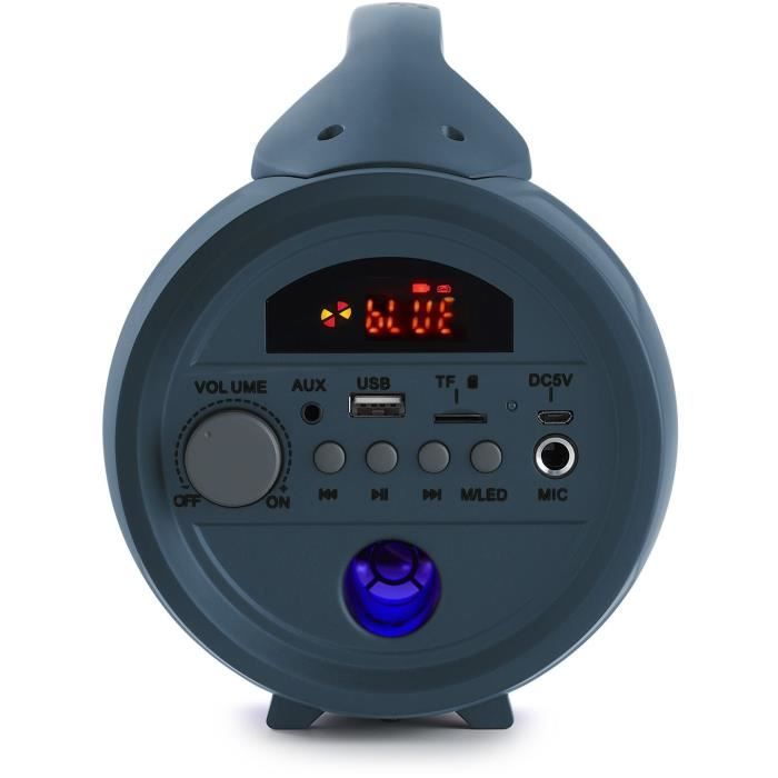 BIGBEN PARTYBTLITEDB - Wireless light speaker - Bluetooth - Microphone included - Light effects - 50W - Dark blue