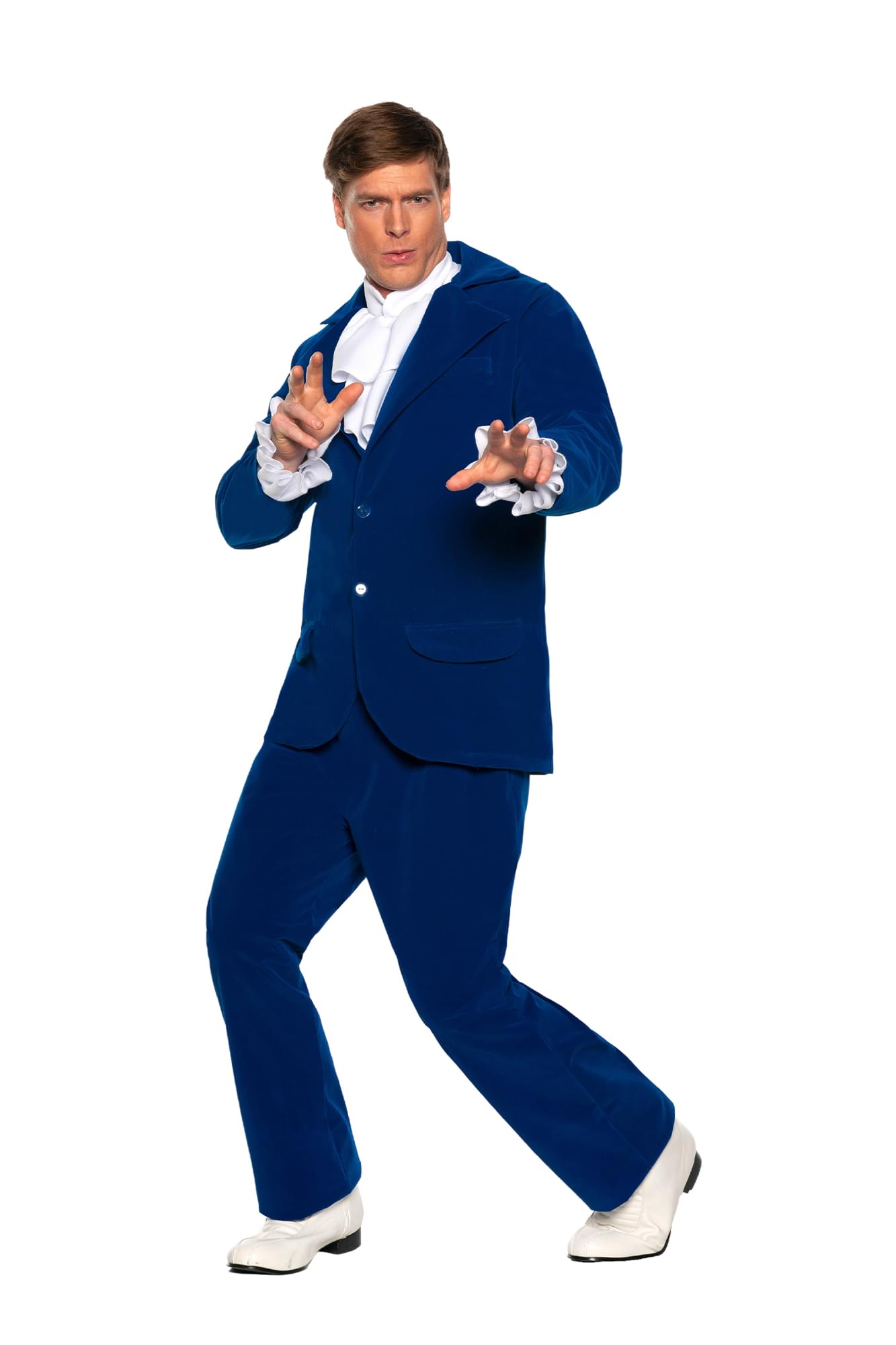 Groovy Sixties Blue Adult Costume Suit | One Size