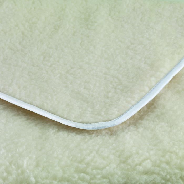 Heated Mattress Topper - Imetec - 1 Place 100% Wool and Merino, 150 x 80 cm - Rapid Heating - 6 Temperatures - Constant Temperature