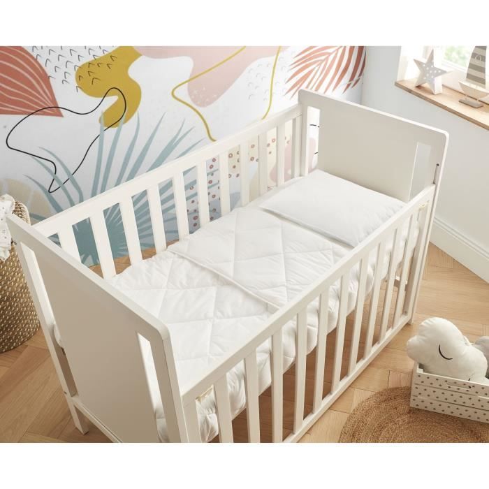 Duvet - 75x120 cm - MON P'TIT DODO - Warm - 100% Polyester Hollow siliconized fiber - 1 person - White
