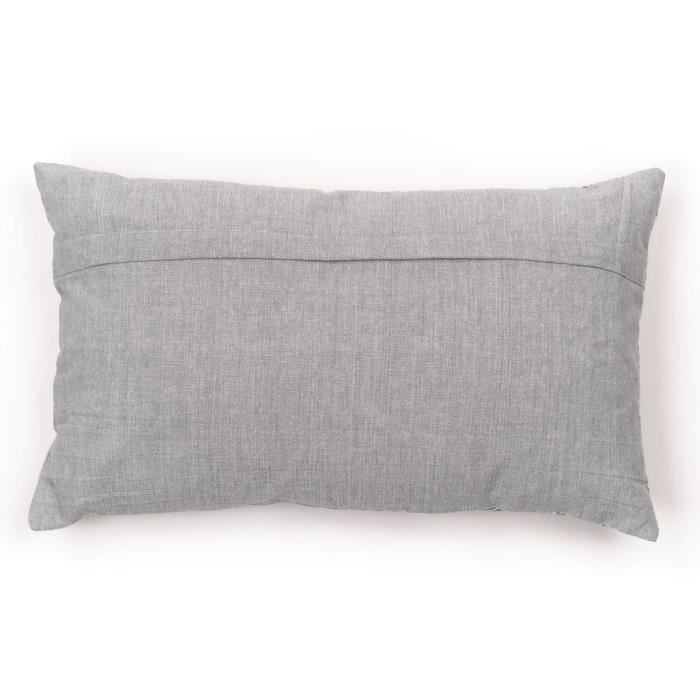 Cushion - TODAY - CHARME - Printed x Chambray x Capucine Embroidery - 30 x 50 cm