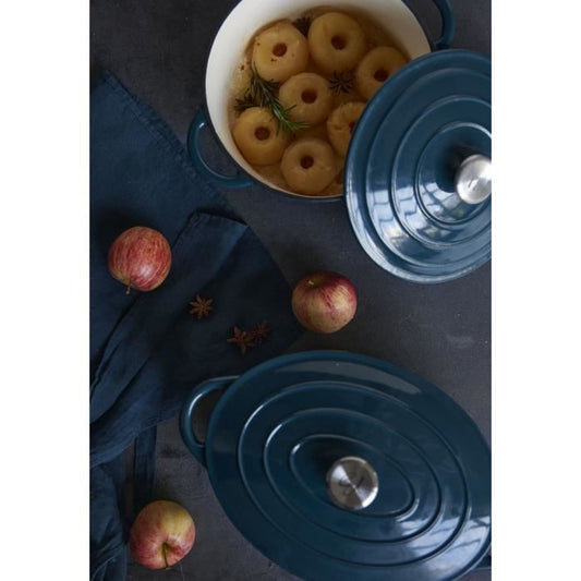 BAUMALU 24 cm casserole dish - Round shape - Blue green