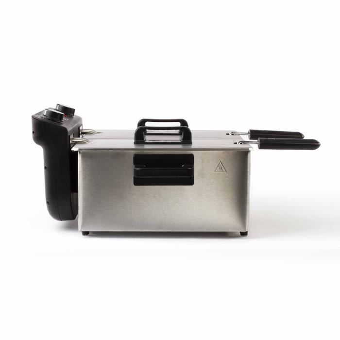 Livoo Doc217 Double fryer 2 x 3 l stainless steel 3300W - Black + gray