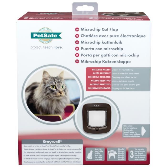 PetSafe - Microchip cat flap 22 x 23.9 cm - Brown