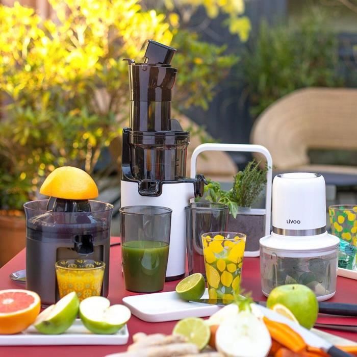 Cordless electric chopper - LIVOO - 200 W - 2 speeds - 1.2 L - 4 steel blades - White