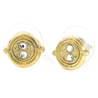 Harry Potter Time Turner gold plated stud earrings