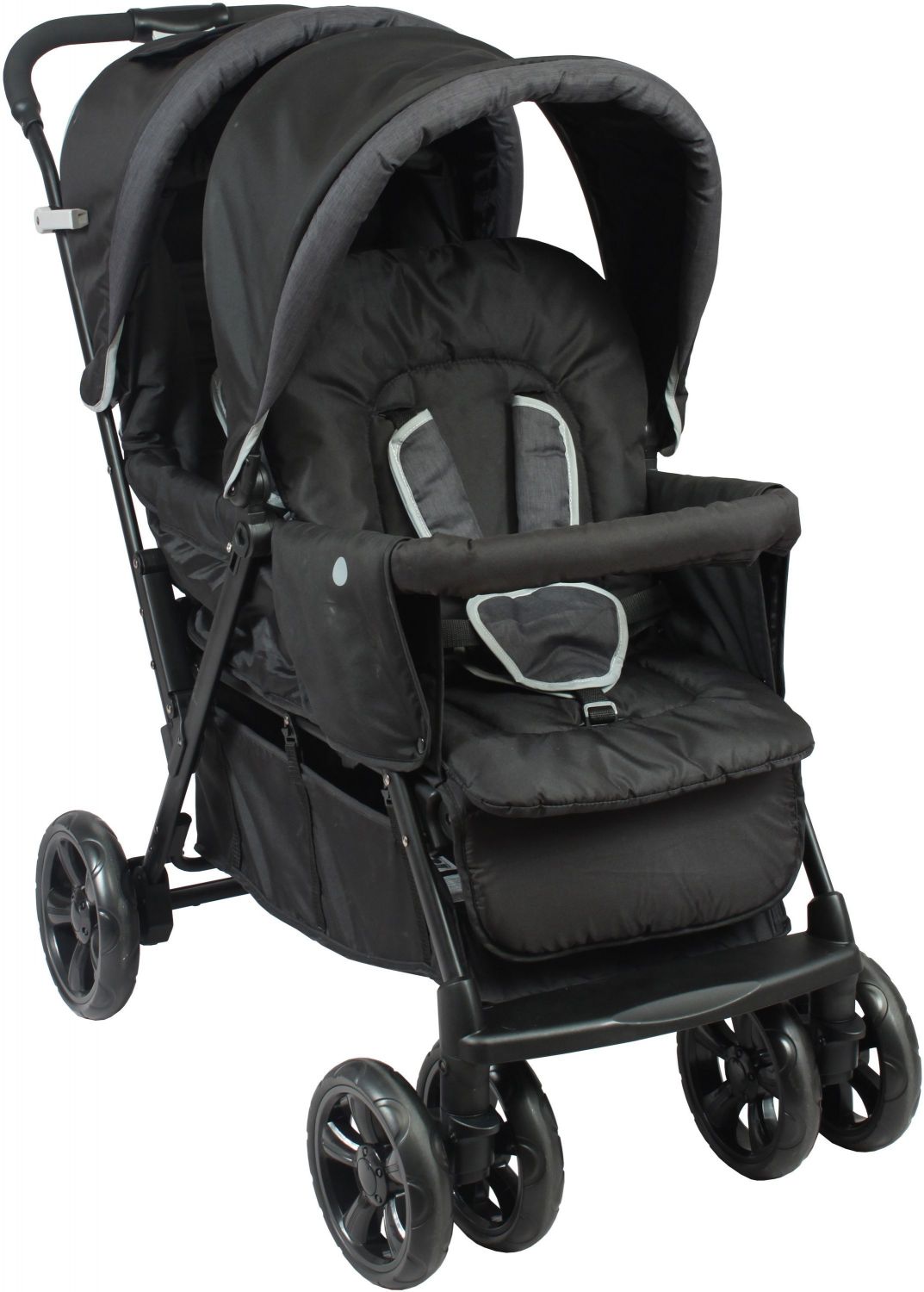 BAMBISOL Double Stroller - Fully equipped - Rain cover included - Easy folding