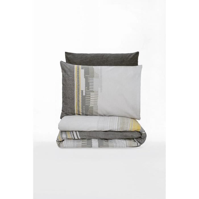 Bedding set - 1 duvet cover 220 x 240 cm + 2 pillowcases 60 x 60 cm - 100% cotton - Mink