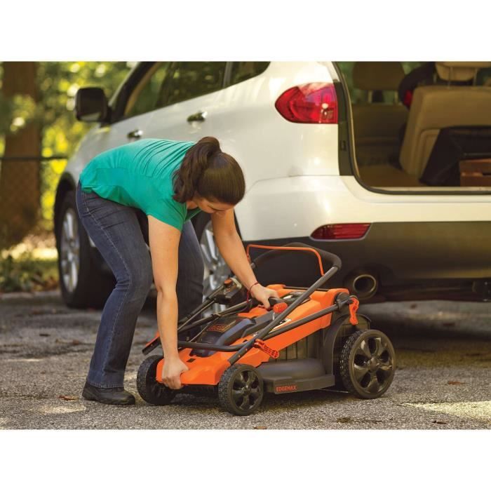 Electric mower 48cm LM2000 -QS Black+Decker - 7 adjustable heights from 30 to 100 mm - 50L filling tank