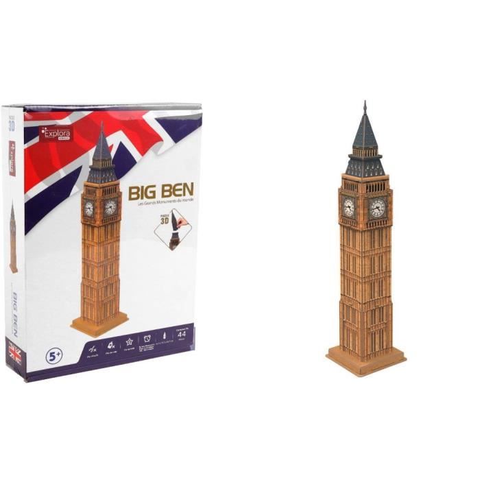 3D Puzzle - Big Ben - Construction Game - EXPLORA - 44 pieces - Ages 5 and up