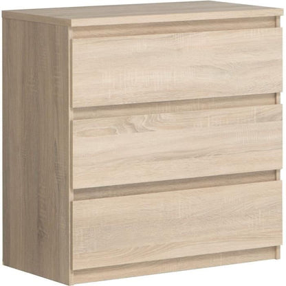 Chelsea 3 -drawer dresser - Chene color - L 77.2 x D 42 x H 79.9 cm