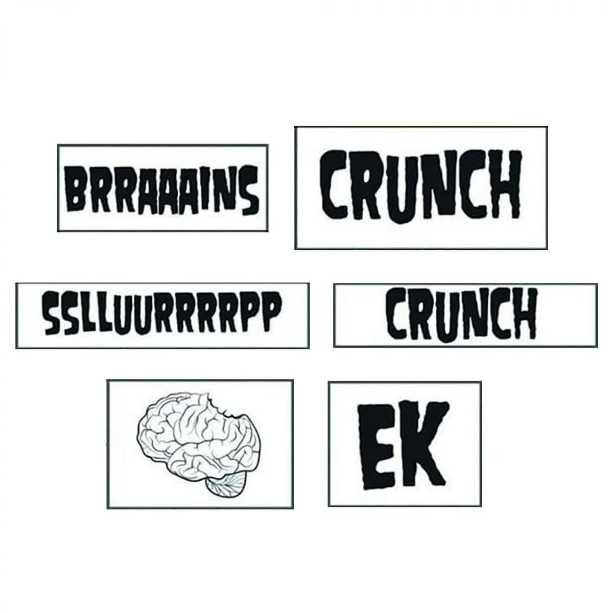 Words With Zombies Refrigeration Magnet Set