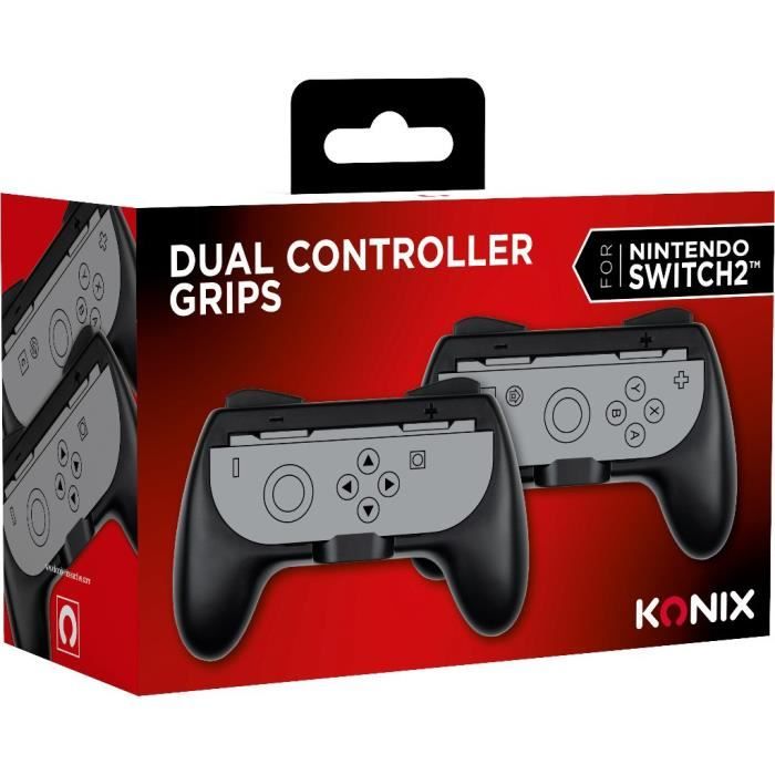 Pair of Joy-Con Holders - KONIX - Nintendo Switch 2 - Classic Controller Shape - Black