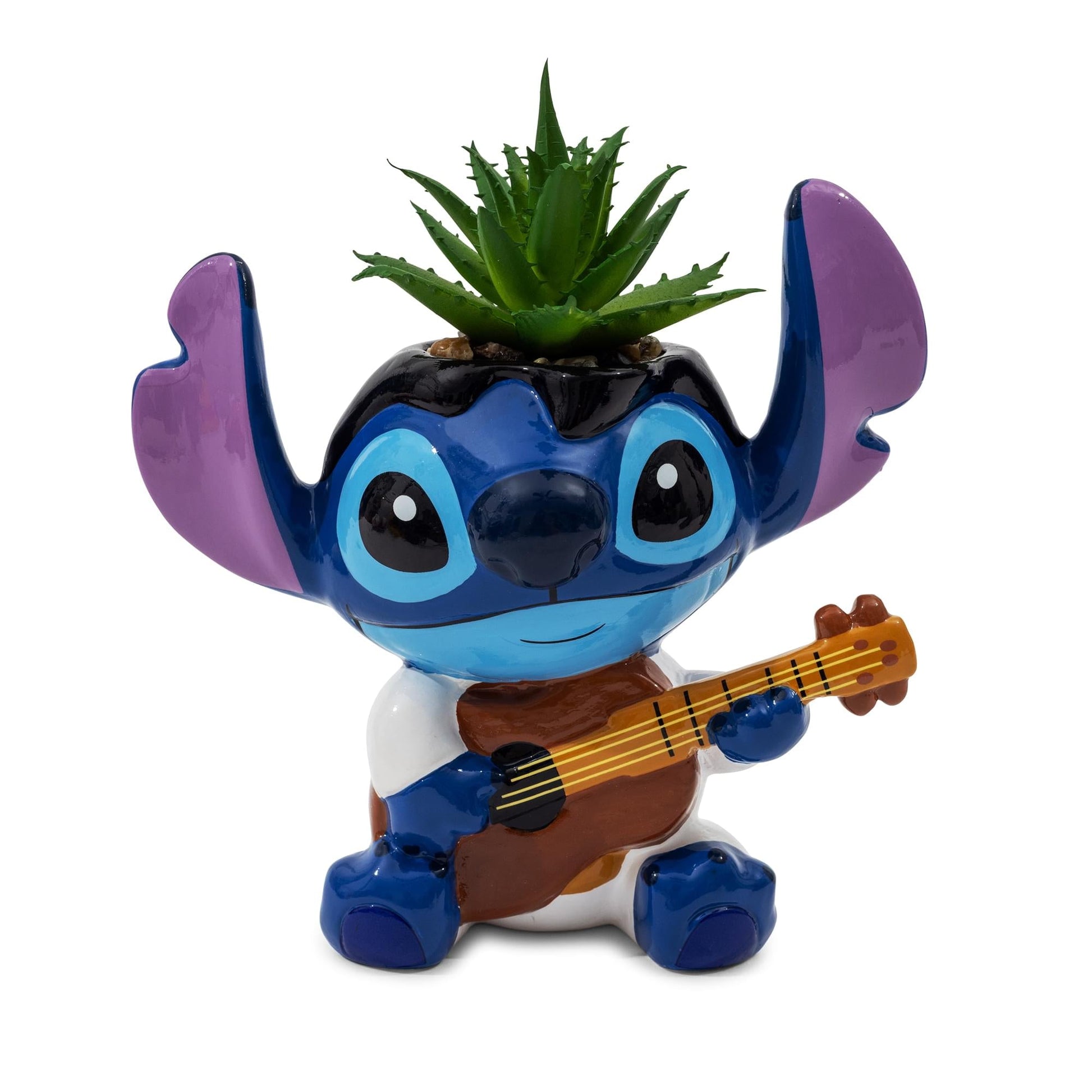 Disney Lilo & Stitch Elvis 6-Inch Ceramic Mini Planter With Artificial Succulent