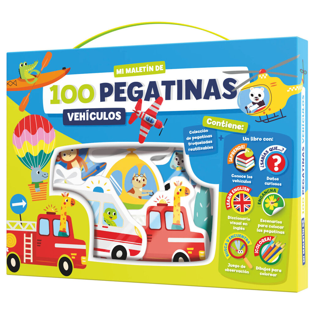 Vehicles 100 stickers briefcase