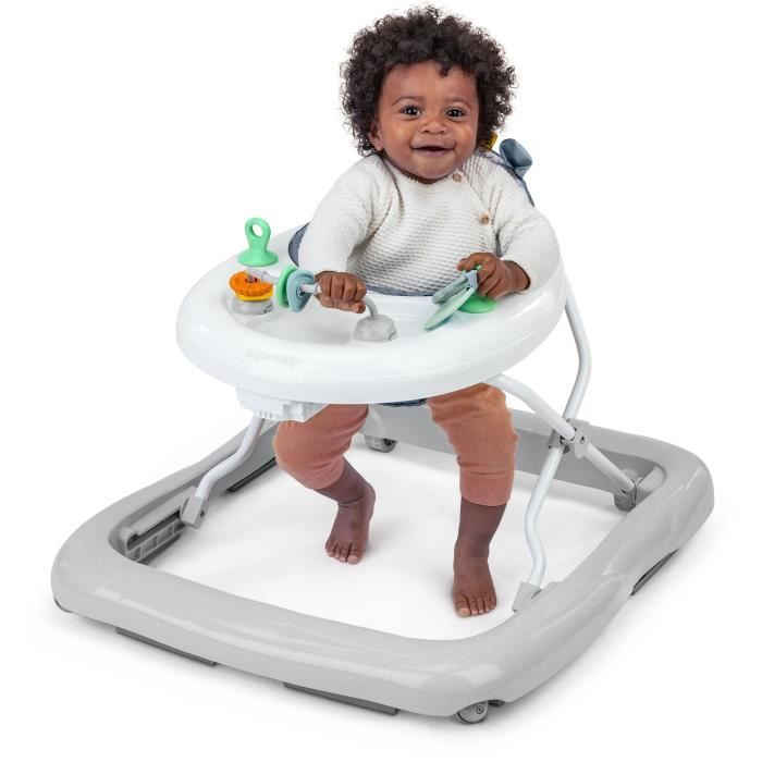 Walker with activities - INGENUITY - Chambray Collection - Comfortable and padded backrest - 3 heights - Foldable