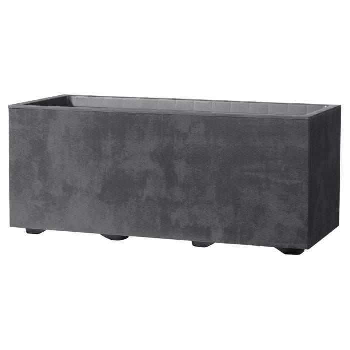 Muret Planter - DEROMA - Millennium R - Anthracite - With water reserve - 59 cm