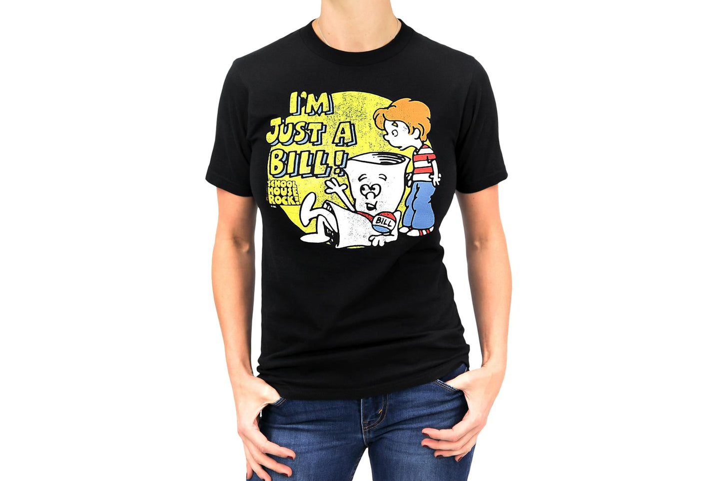 Schoolhouse Rock! I'm Just A Bill Adult Black T-Shirt | Large