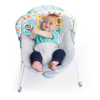 BRIGHT STARTS Baby bouncer - vibrating - safari fun 