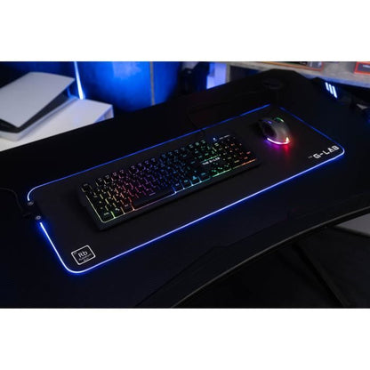 Mouse Pad - XXL - The G-Lab - PAD RUBIDIUM - RGB USB - 800x300x3mm - Black