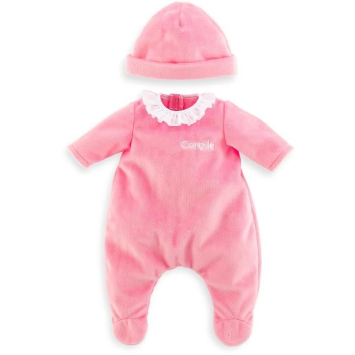 Pink Pajamas and Hat - COROLLE - Clothing - For 30cm Doll - From 18 months