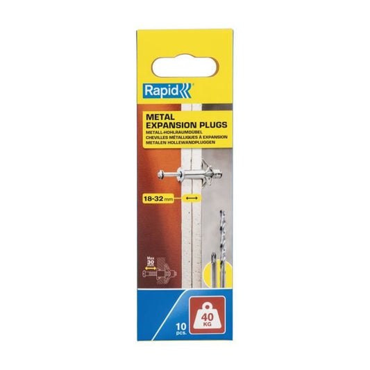 Blister pack of 10 pcs. metal expansion plugs ø11x65 screws m5x74 5001551 rapid