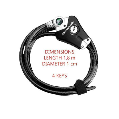 MASTER LOCK Patented anti-theft cable adjustable from 30 cm to 1.8 m