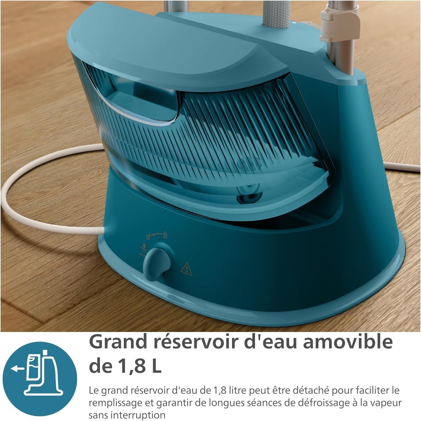 Vertical steamer - PHILIPS - STE1040/20 - 1800 W - 3 settings - Blue