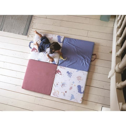 TINEO Smart rug Treasures of the ocean 3 in 1 - Evolutive - Removable cover - 120x120 cm -