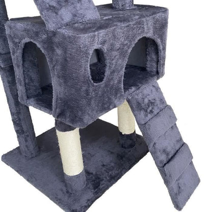 Billy cat tree 170 cm - Griffing + 2 huts - gray
