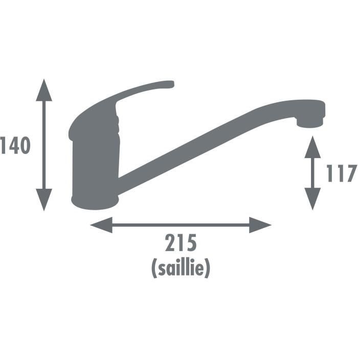 Sink mixer - Edouard Rousseau - CARDIFF - Chrome - Swivel spout - Water saving