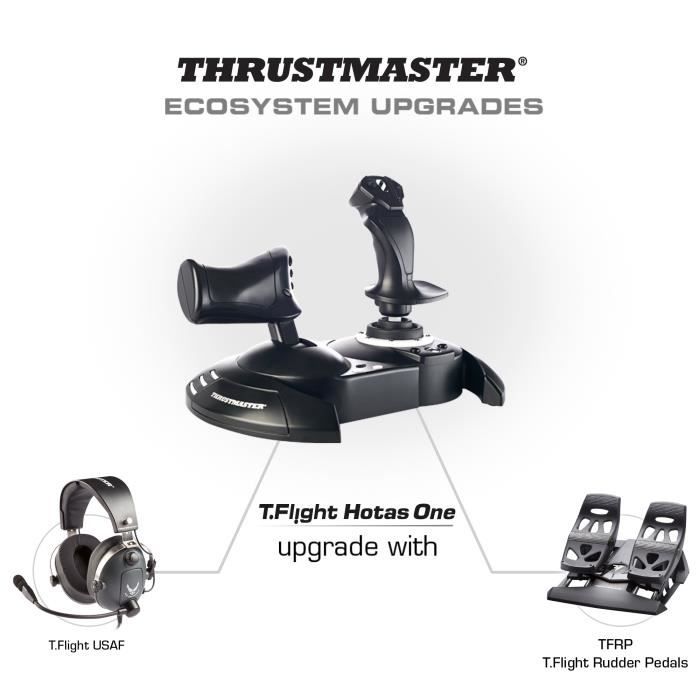 THRUSTMASTER T.Flight Hotas One Joystick PC Steering Wheel - 12 Wired Buttons - Microsoft Xbox One