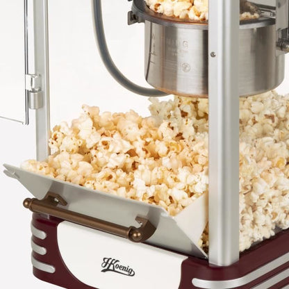 Popcorn machine - HKoeNIG - Retro design - Capacity 50g - Interior light