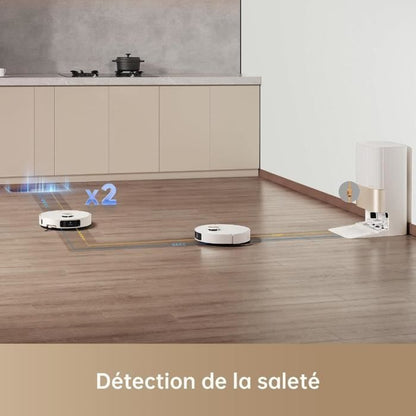 Dreame X40 Ultra Complete Robot Vacuum Cleaner with Detachable and Liftable Mop, Extensive Cleaning with Brushes
