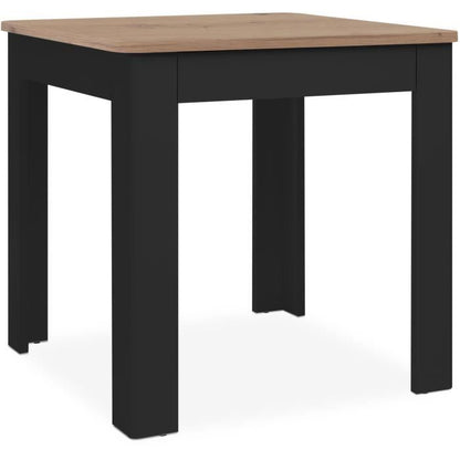 OSLO Table - Rectangular - 4 people - 80 x 77 x 80 cm - Black / Artisan oak