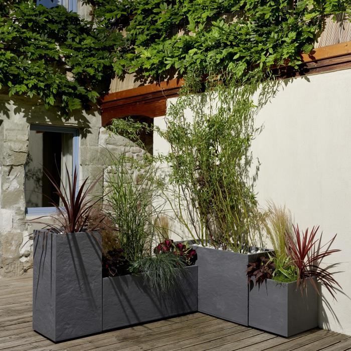 Eda Bac Jardiniere Volcania 100 x 40 x 40 cm - 97.6 L - Anthracite gray