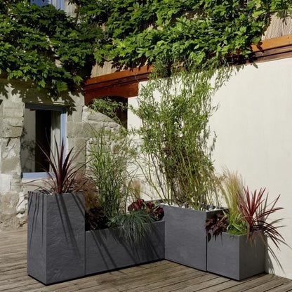 Eda Bac Jardiniere Volcania 100 x 40 x 40 cm - 97.6 L - Anthracite gray