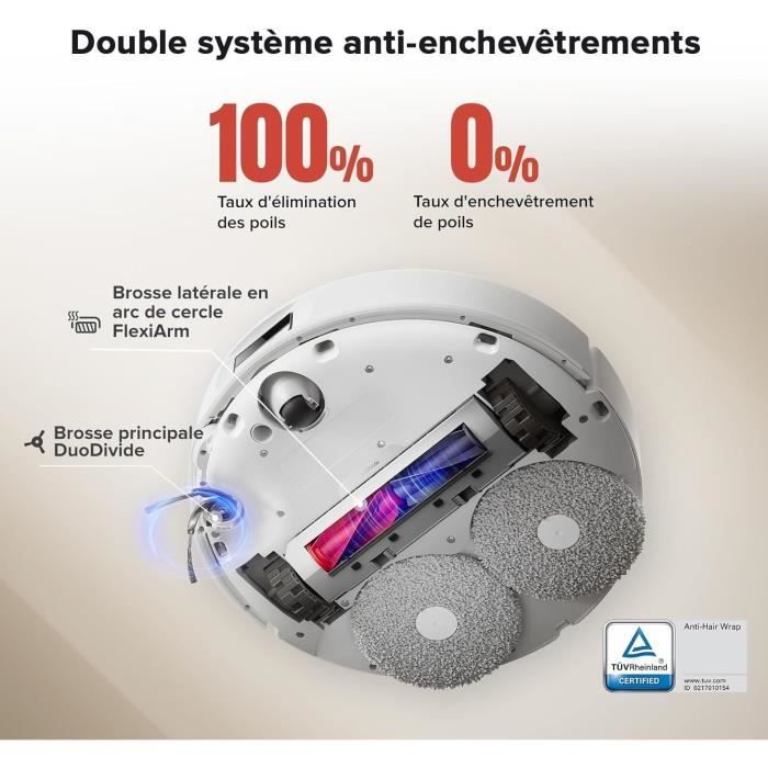 ROBOROCK QREVO CURV - Robot Vacuum Cleaner with Multi-Function Station 3.0 - 18500 Pa - Anti-Tangle System