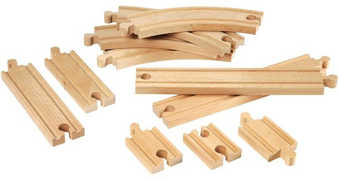 BRIO World - 33401 - Evolution Set Beginners -11 Rails - Wooden Toy