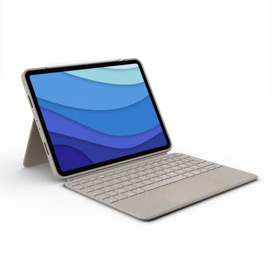 Detachable Keyboard Case - LOGITECH - Combo Touch - For iPad Pro 11-inch (1st, 2nd, 3rd and 4th generation) - Sand Color